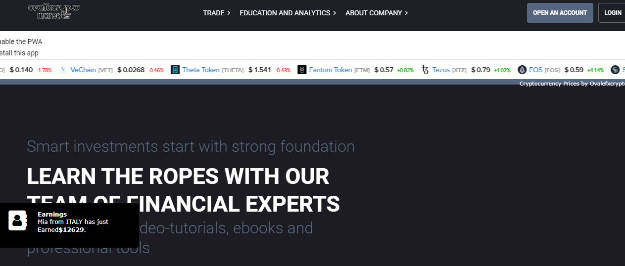 Ovalefxcryptomarkets Review