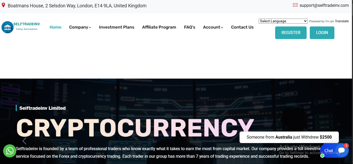 New: selftradeinv.com Review Legit or scam.