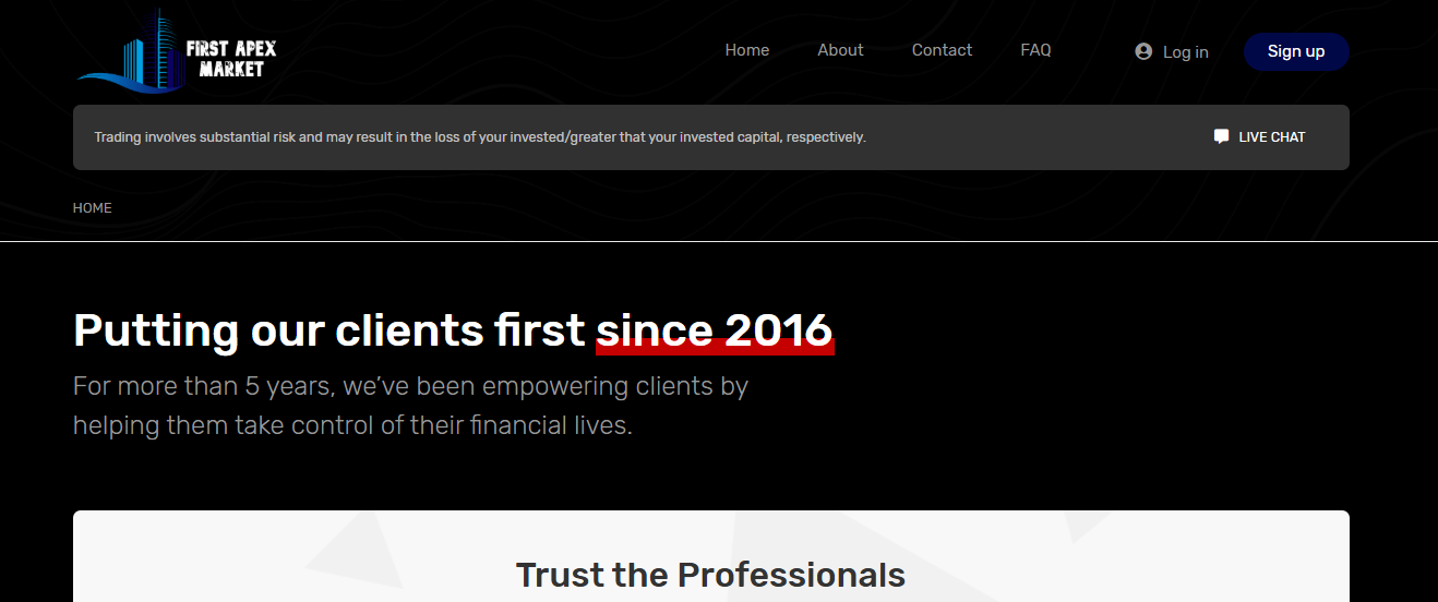 New: firstapexmarket.com, is it Legit or Scam?